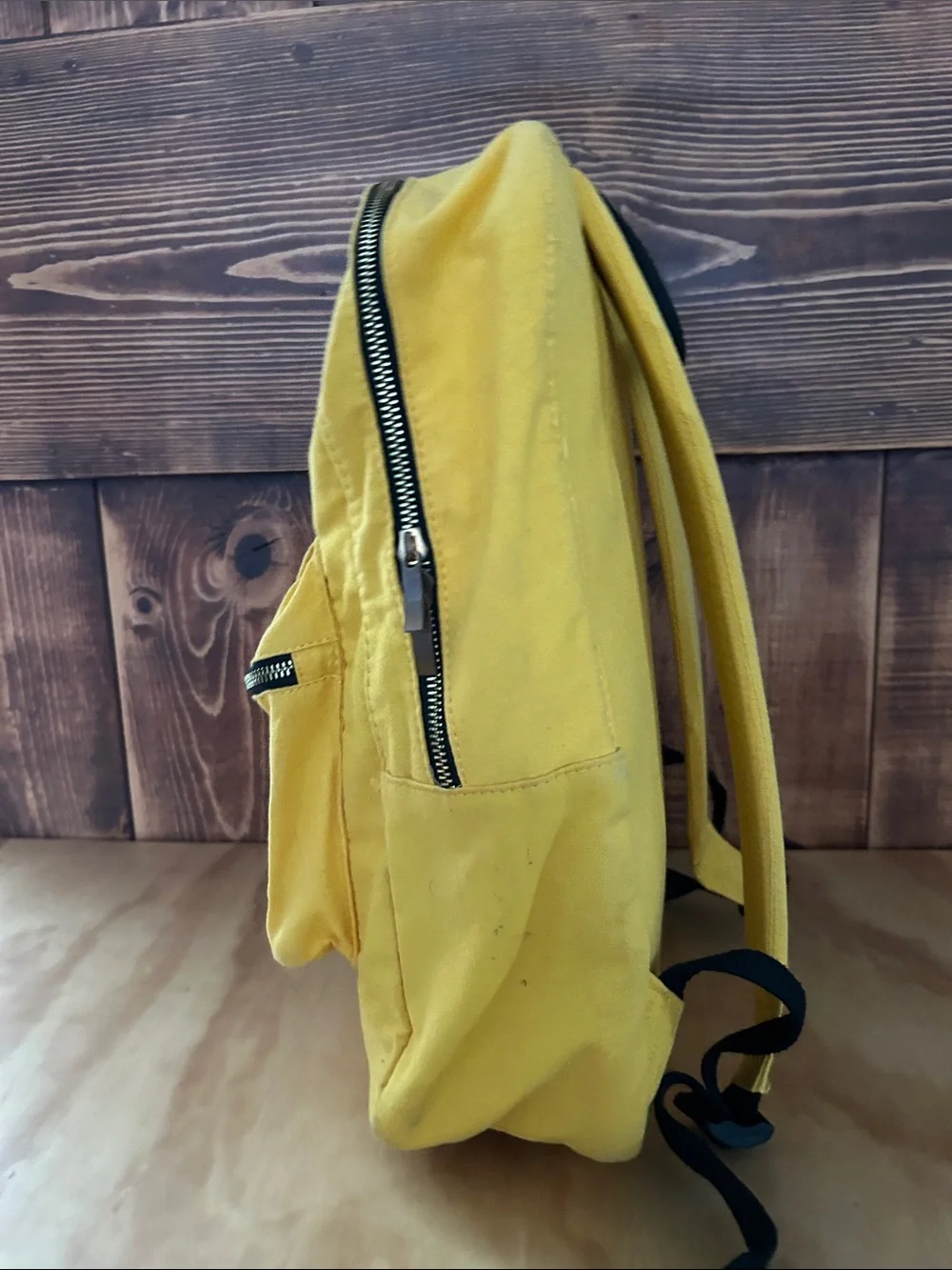 Yellow Hufflepuff Crest Canvas Backpack